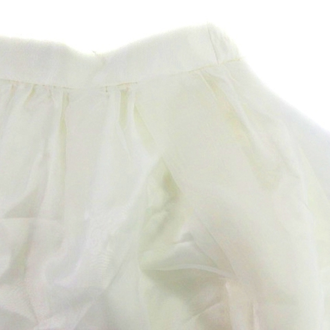 MERCURYDUO(マーキュリーデュオ)のマーキュリーデュオ スカート フレア ひざ丈 オーガンジー F 白 ボトムス レディースのスカート(ひざ丈スカート)の商品写真