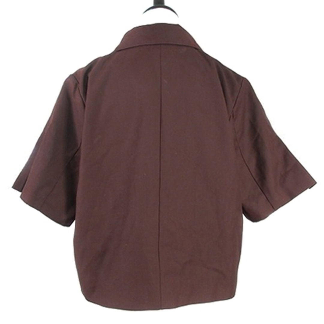 Ungrid(アングリッド)のアングリッド ジャケット テーラード 五分袖 ダブル ショート F 茶 アウター レディースのジャケット/アウター(その他)の商品写真