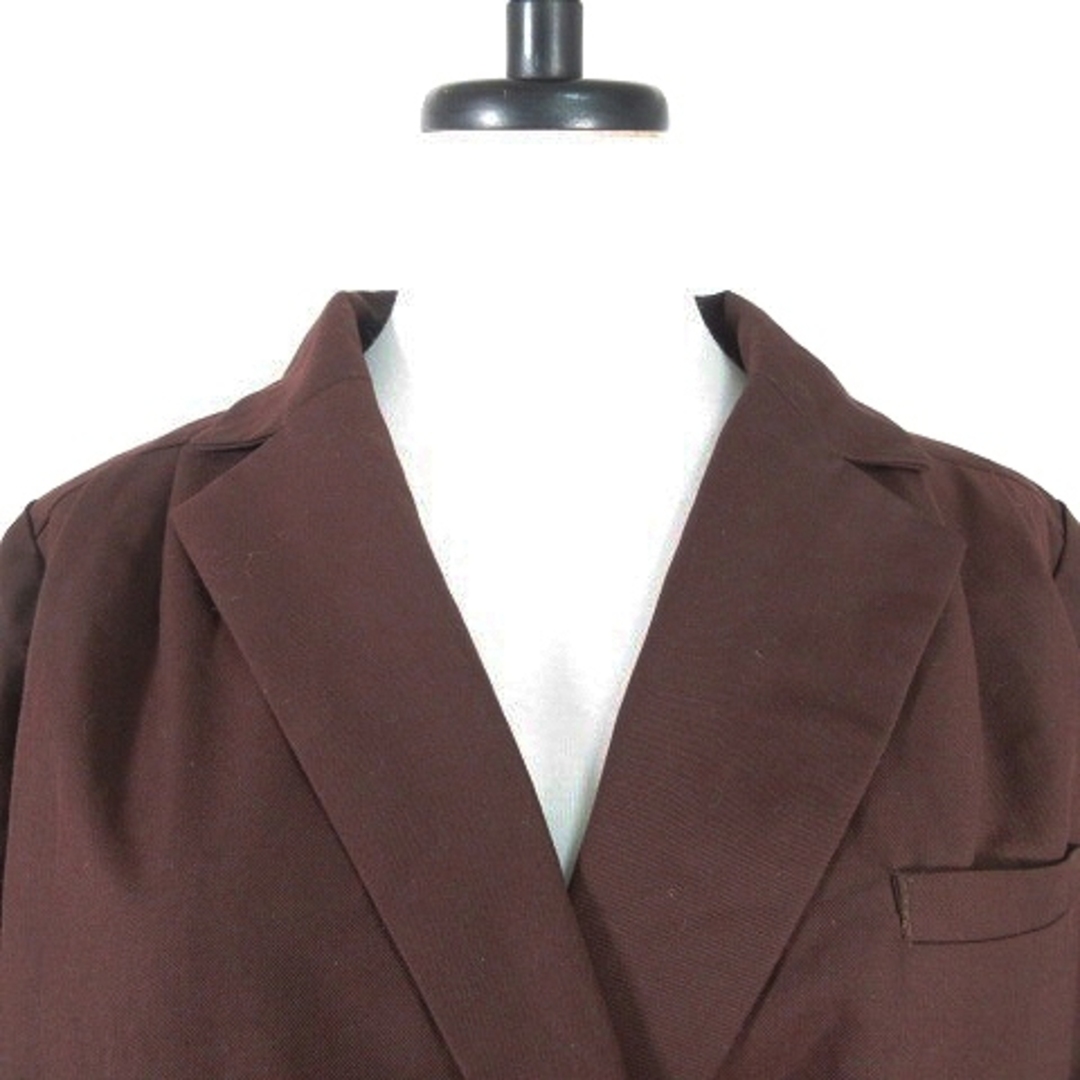 Ungrid(アングリッド)のアングリッド ジャケット テーラード 五分袖 ダブル ショート F 茶 アウター レディースのジャケット/アウター(その他)の商品写真