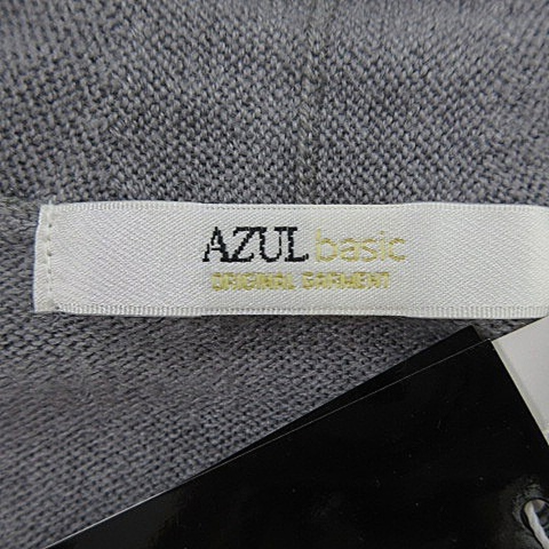 AZUL by moussy(アズールバイマウジー)のアズールバイマウジー AZUL basic ニット カットソー グレー トップス レディースのトップス(ニット/セーター)の商品写真