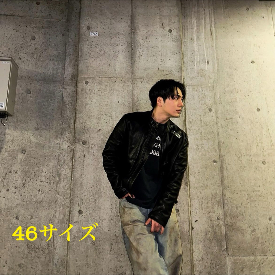 Acne Studios(アクネストゥディオズ)の【46】ACNE STUDIOS EMBOSSED LEATHER JACKET メンズのジャケット/アウター(レザージャケット)の商品写真