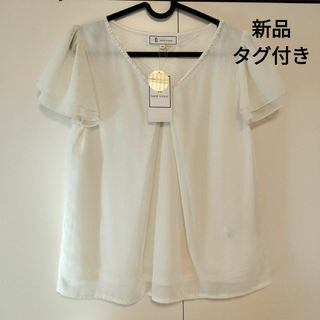 Rope Picnic　パール付き　シフォン　Vネック　トップス　M