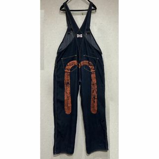 エビス(EVISU)の＊EVISU 大黒 ビック カモメ ダブルニー デニム オーバーオール XL(サロペット/オーバーオール)