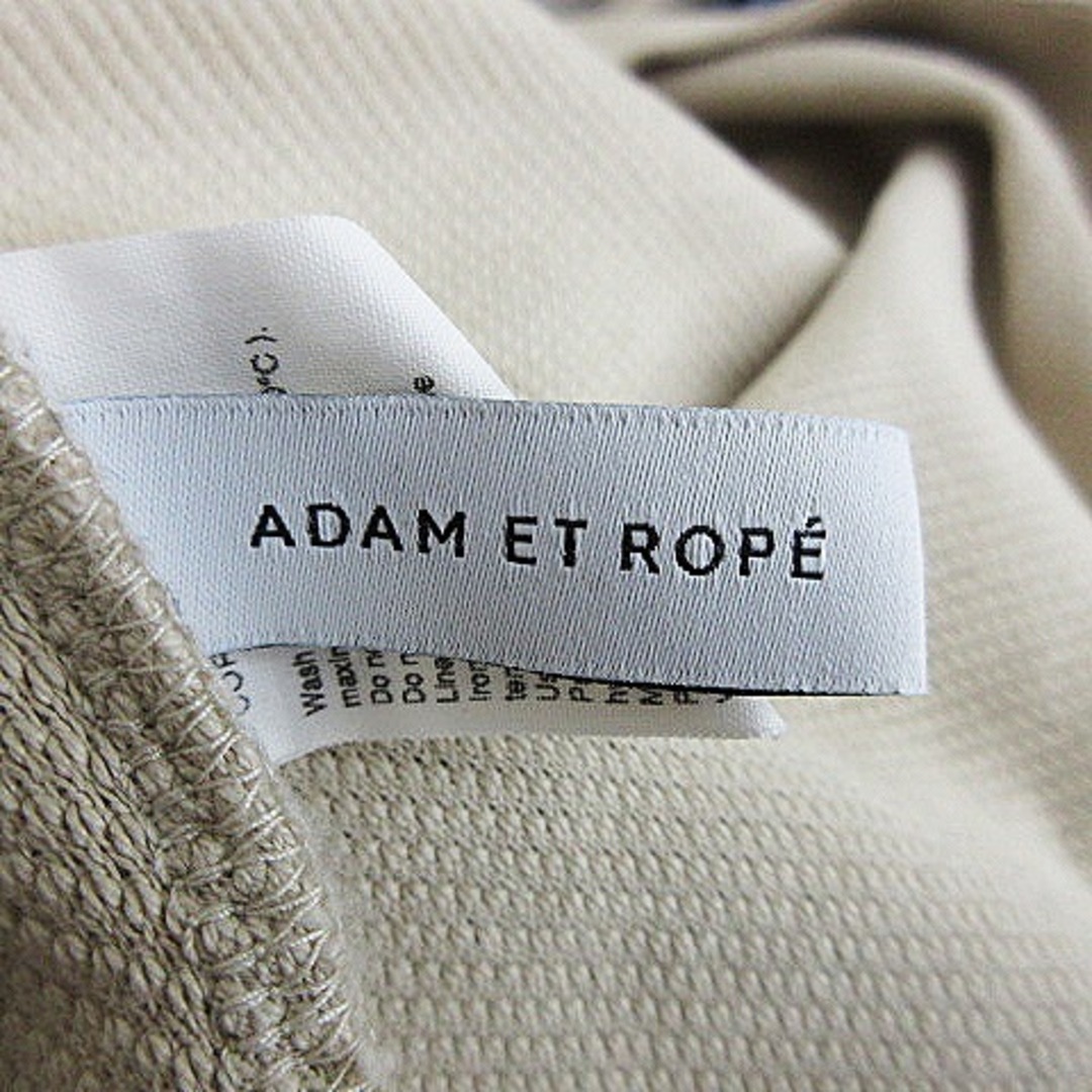 Adam et Rope'(アダムエロぺ)のアダムエロペ ワンピース ミニ 七分袖 Vネック バックレースアップ ベージュ レディースのワンピース(ミニワンピース)の商品写真