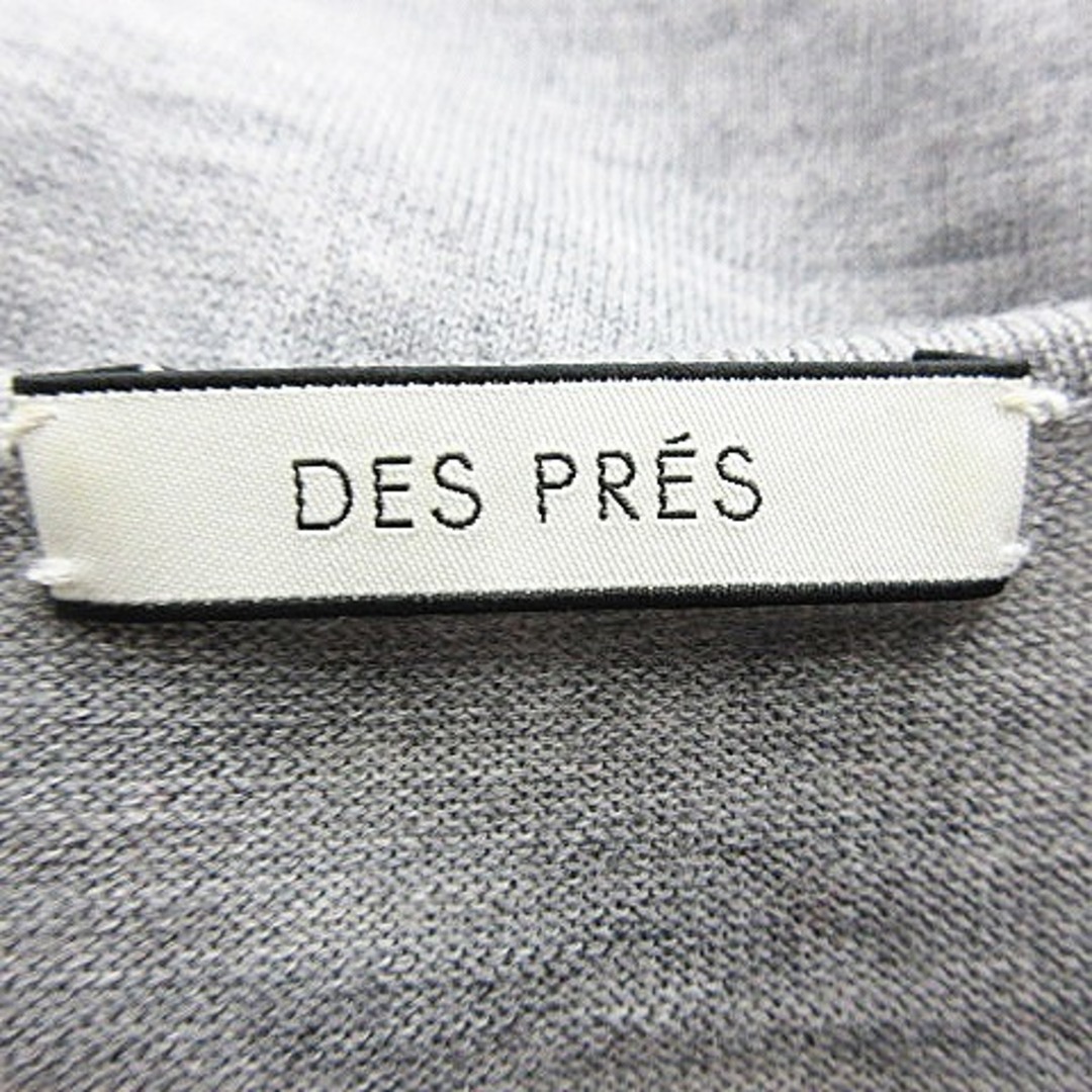 DES PRES(デプレ)のデプレ トゥモローランド ニット カットソー 長袖 Vネック 薄手 S グレー レディースのトップス(ニット/セーター)の商品写真