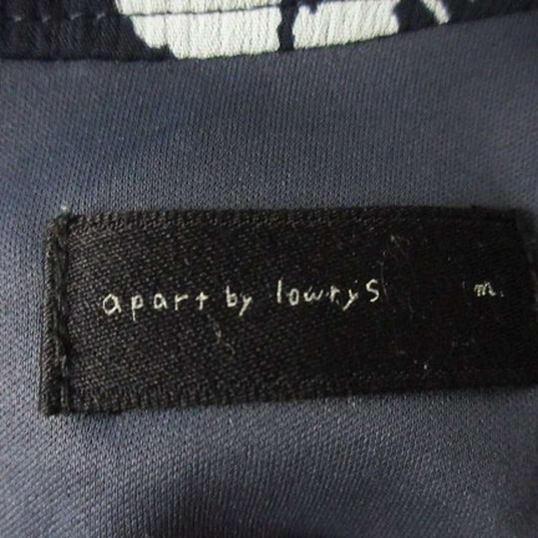 apart by lowrys(アパートバイローリーズ)のアパートバイローリーズ ワンピース ひざ丈 七分袖 薄手 花柄 M 紺 白 レディースのワンピース(ひざ丈ワンピース)の商品写真