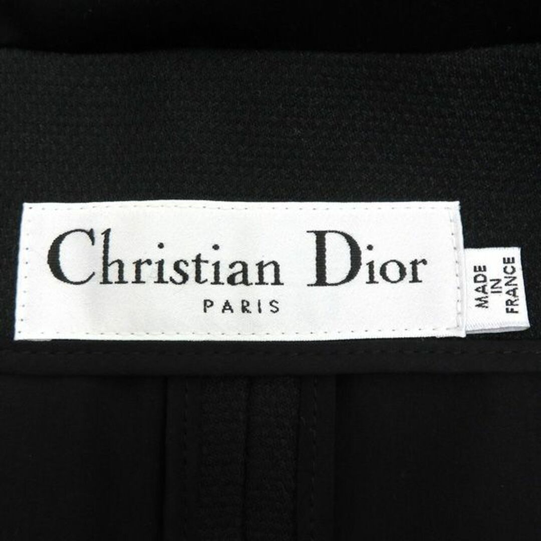 Christian Dior(クリスチャンディオール)の美品 Christian Dior クリスチャン ディオール 2A21813C1712 異素材MIX ベルト付き 裾フリル ボタンダウン コート 46349 レディースのジャケット/アウター(その他)の商品写真