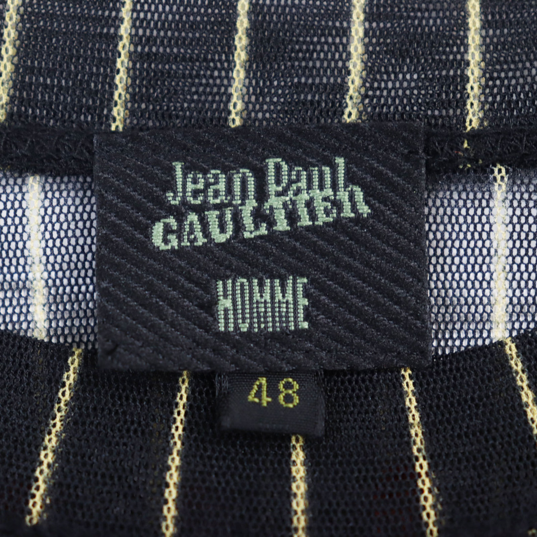 Jean-Paul GAULTIER(ジャンポールゴルチエ)の極美品○JEAN-PAUL GAULTIER HOMME ジャンポールゴルチエ オム 560-5.CKK.JG パワーネット モールストライプ 長袖Ｔシャツ レッド系 ストライプ柄 48 日本製 正規品 メンズ メンズのトップス(Tシャツ/カットソー(七分/長袖))の商品写真