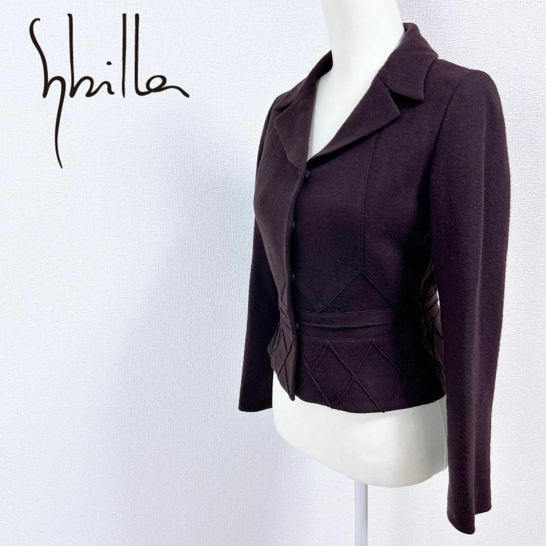 Sybilla(シビラ)のSybilla シビラ ウールジャケット スナップボタン パープル レディースのジャケット/アウター(その他)の商品写真