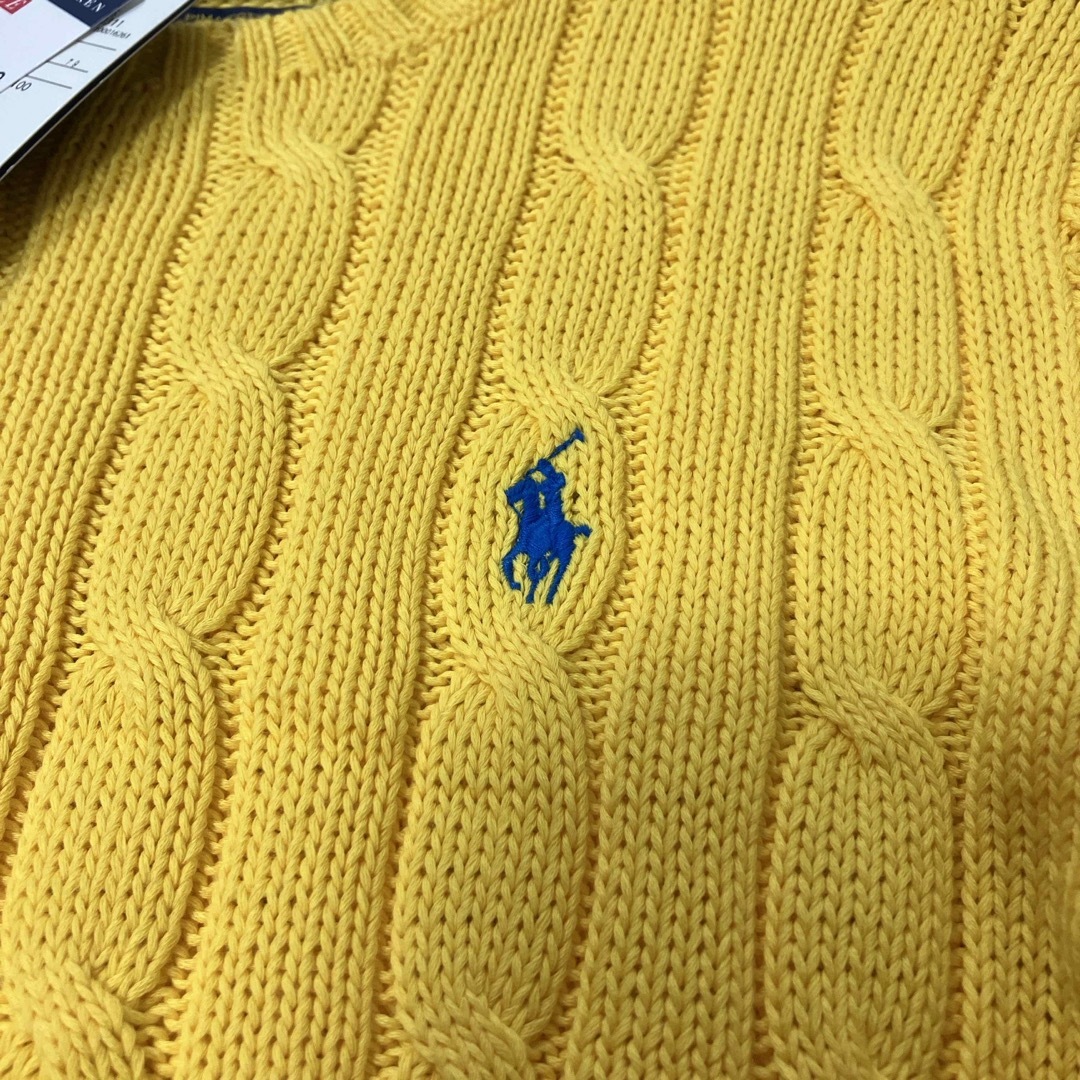 POLO RALPH LAUREN(ポロラルフローレン)のPOLO Ralph Lauren ニット　黄色XS レディースのトップス(ニット/セーター)の商品写真