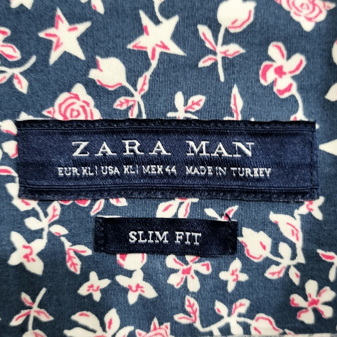ZARA(ザラ)の【スカル&スター&花柄】ザラ ZARA ボタニカル柄 シャツ BD 美品 メンズのトップス(シャツ)の商品写真