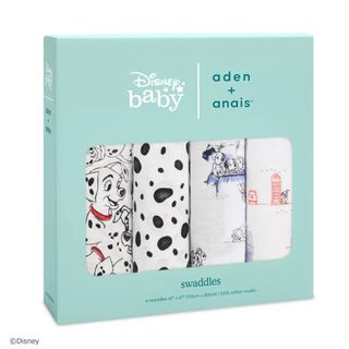 エイデンアンドアネイ(aden+anais)のエイデンアンドアネイ スワドル4枚セット　おくるみ　101匹わんちゃん(その他)