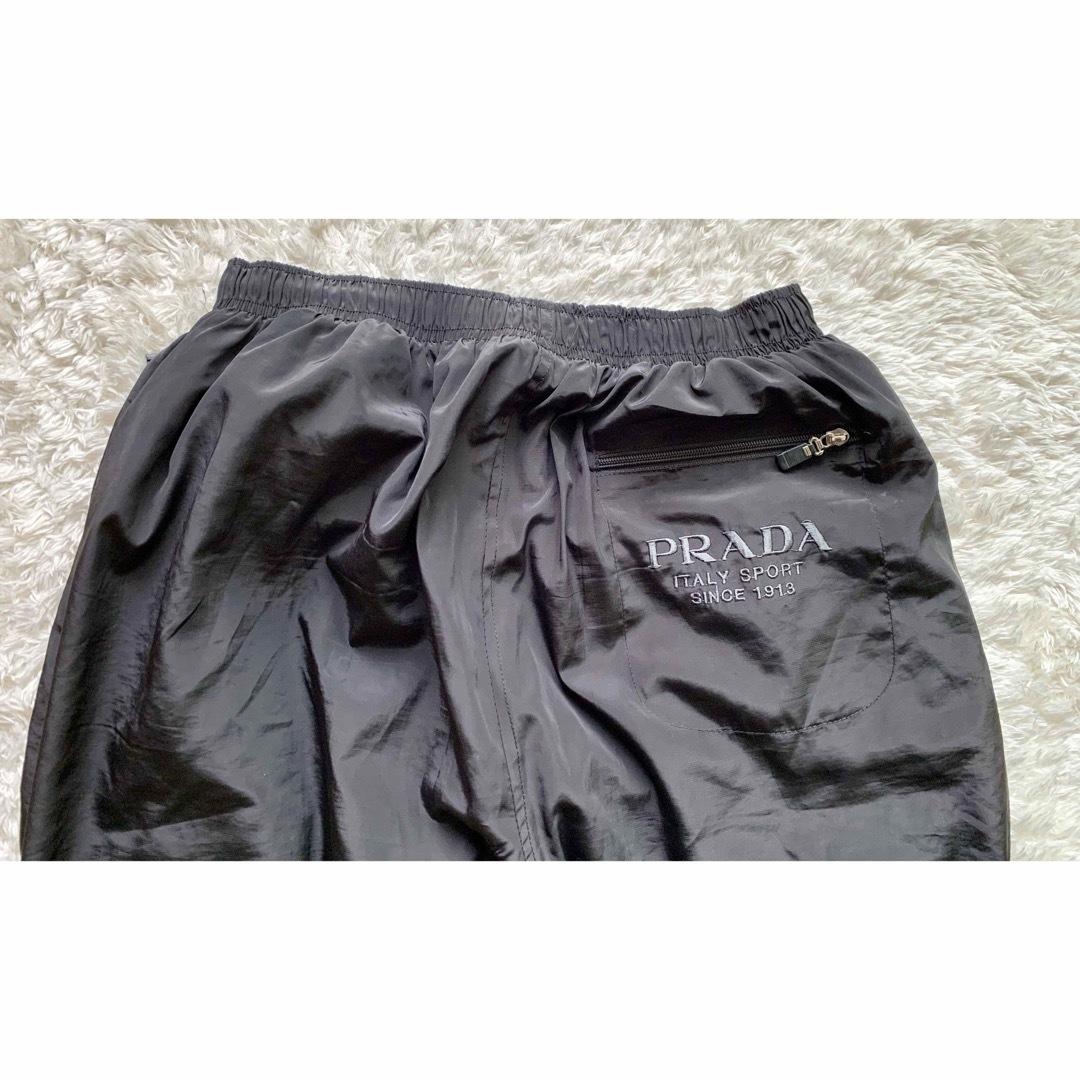 PRADA(プラダ)の【希少】PRADA SPORT プラダスポーツ ウォームパンツ　ナイロン　黒XL メンズのパンツ(その他)の商品写真