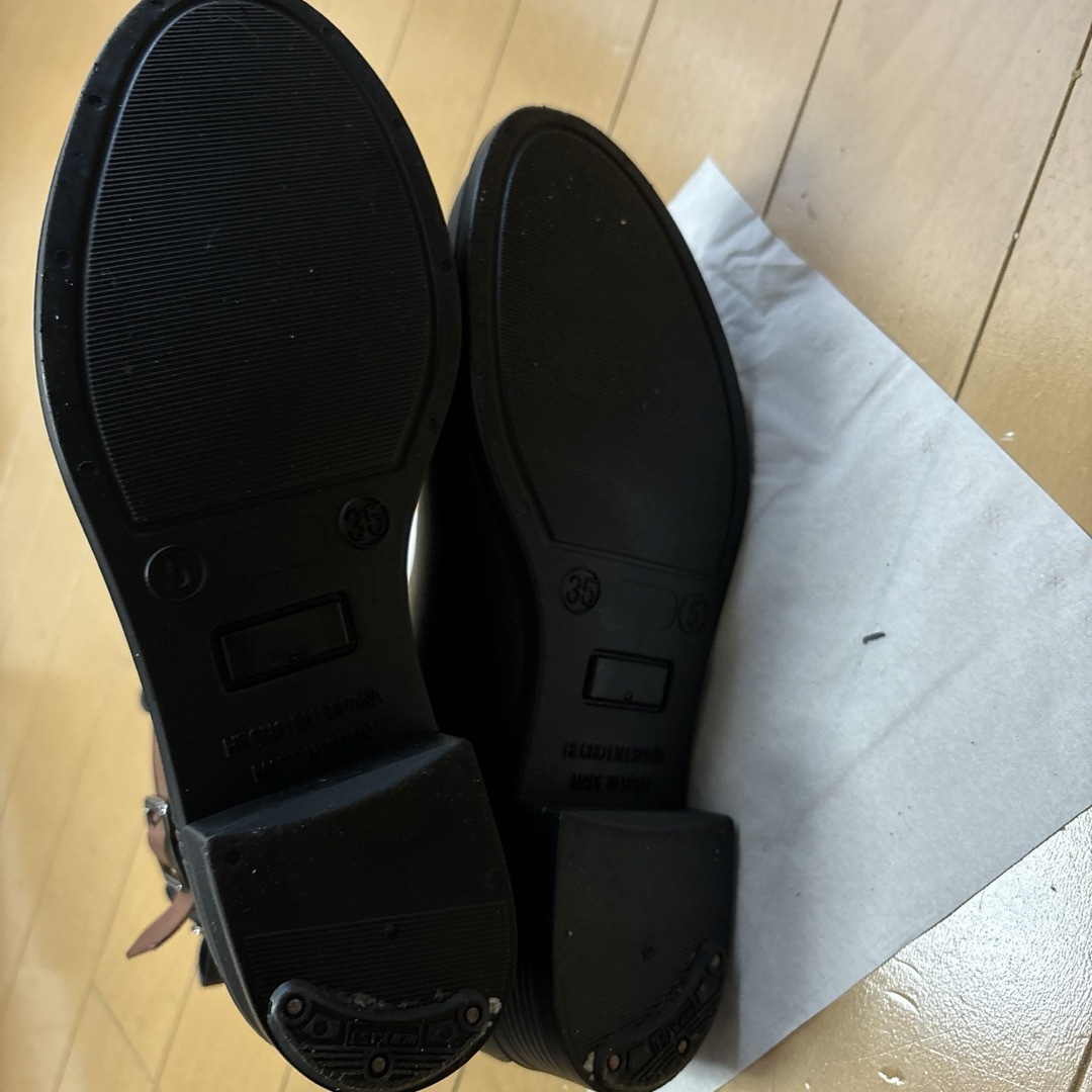 igor(イゴール)のigor ベルト付きレインブーツ　35 黒　スペイン製　サイドゴアブーツ レディースの靴/シューズ(レインブーツ/長靴)の商品写真