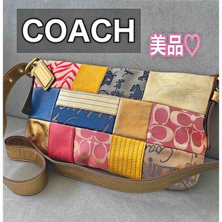 コーチ　coach パッチワーク　シグネチャー　斜め掛け　ショルダーバッグ　春(ショルダーバッグ)