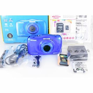 ニコン(Nikon)の【防水/耐衝撃】Nikon ニコン COOLPIX W100 ブルー スマホ接続(デジタル一眼)