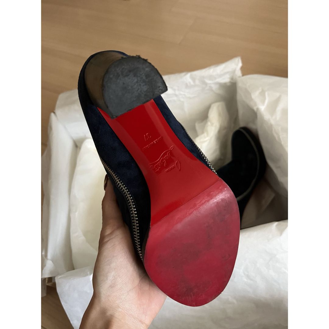 Christian Louboutin(クリスチャンルブタン)のTELEZIP 85 VEAU VELOURS/CUOIO HEEL レディースの靴/シューズ(ブーツ)の商品写真