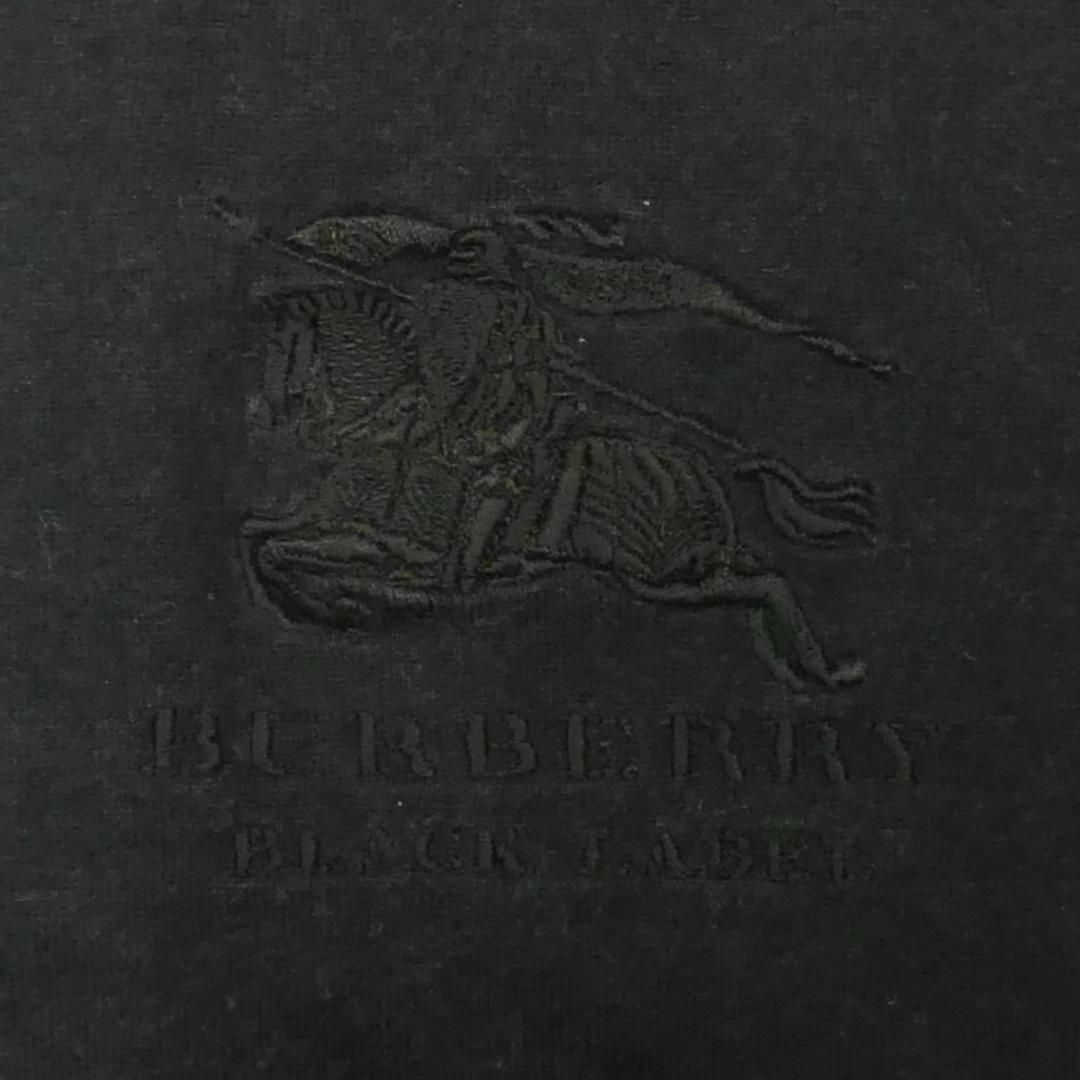 BURBERRY BLACK LABEL(バーバリーブラックレーベル)の廃盤 バーバリーブラックレーベル Tシャツ L カットソー 黒 刺繍 TJ938 メンズのトップス(Tシャツ/カットソー(半袖/袖なし))の商品写真
