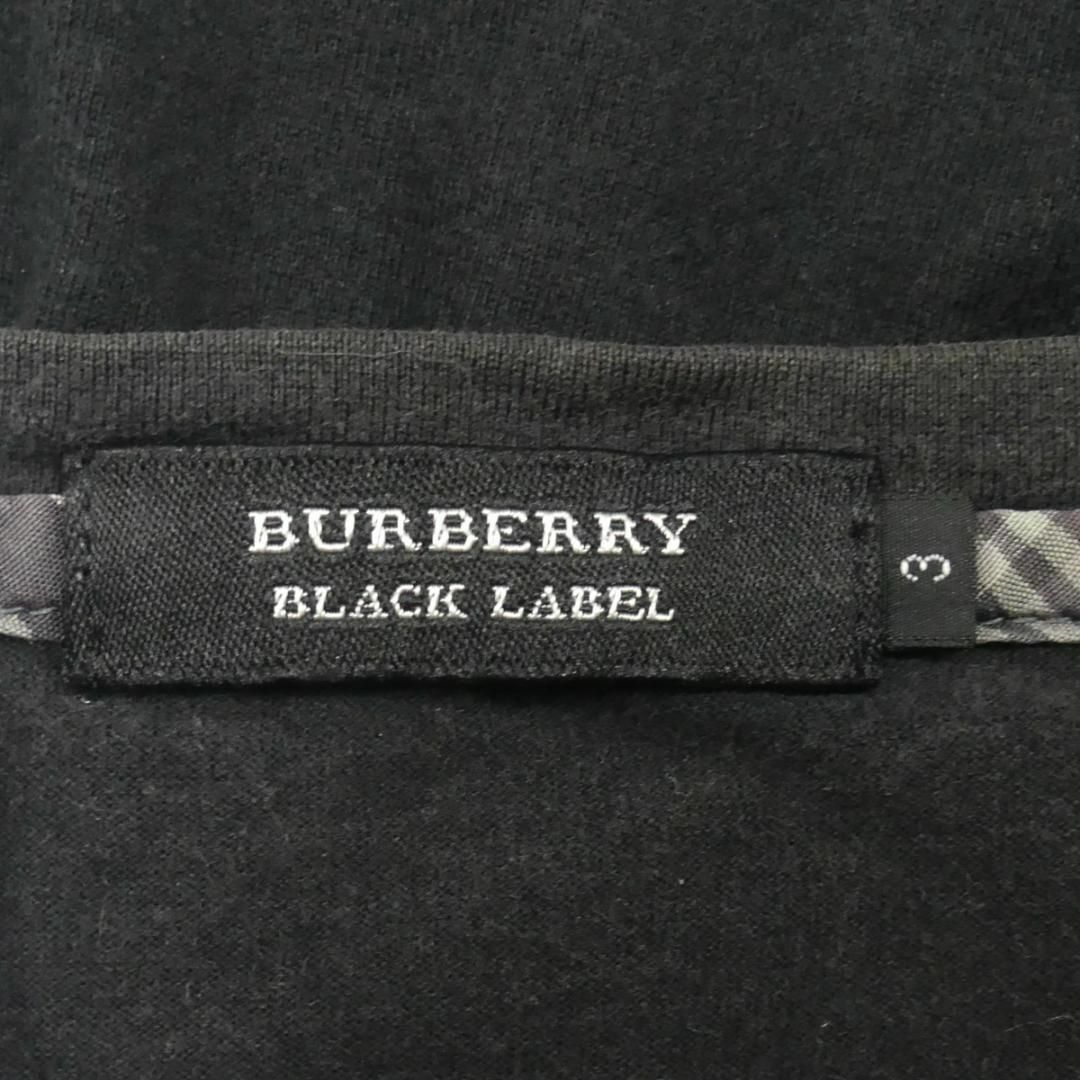 BURBERRY BLACK LABEL(バーバリーブラックレーベル)の廃盤 バーバリーブラックレーベル Tシャツ L カットソー 黒 刺繍 TJ938 メンズのトップス(Tシャツ/カットソー(半袖/袖なし))の商品写真