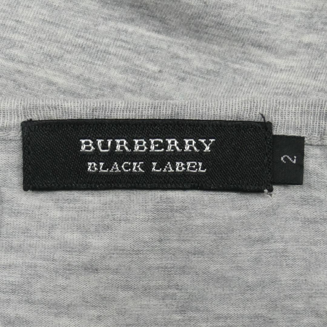 BURBERRY BLACK LABEL(バーバリーブラックレーベル)の廃盤 バーバリーブラックレーベル Tシャツ M カットソー グレー TJ939 メンズのトップス(Tシャツ/カットソー(半袖/袖なし))の商品写真