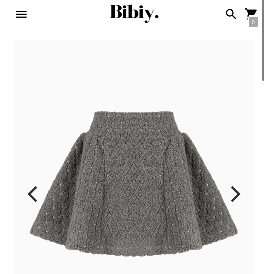 Bibiy Odette boa pleated skirt 新品　美品 レディースのスカート(ミニスカート)の商品写真