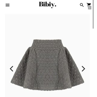 Bibiy Odette boa pleated skirt 新品　美品(ミニスカート)