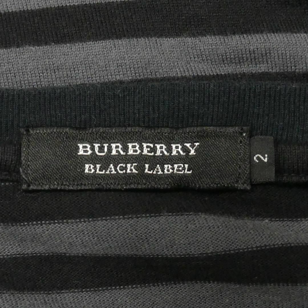 BURBERRY BLACK LABEL(バーバリーブラックレーベル)の廃盤 バーバリーブラックレーベル Tシャツ M ロンT カットソー 黒TJ932 メンズのトップス(Tシャツ/カットソー(七分/長袖))の商品写真