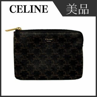 セリーヌ(celine)のセリーヌ トリオンフ PVC×レザー コインケース ブラウン CELINE(コインケース)