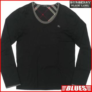 バーバリーブラックレーベル(BURBERRY BLACK LABEL)の廃盤 バーバリーブラックレーベル Tシャツ M ロンT ノバチェック TJ936(Tシャツ/カットソー(七分/長袖))