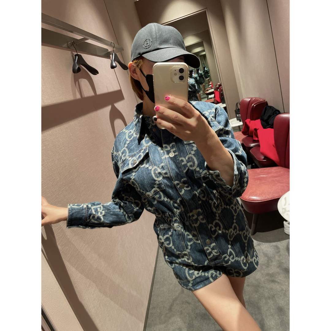 GUCCI - GUCCI♡デニム オールインワンの通販 by るる|グッチ GUCCI - GUCCI♡デニム オールインワンの通販 by るる|グッチ