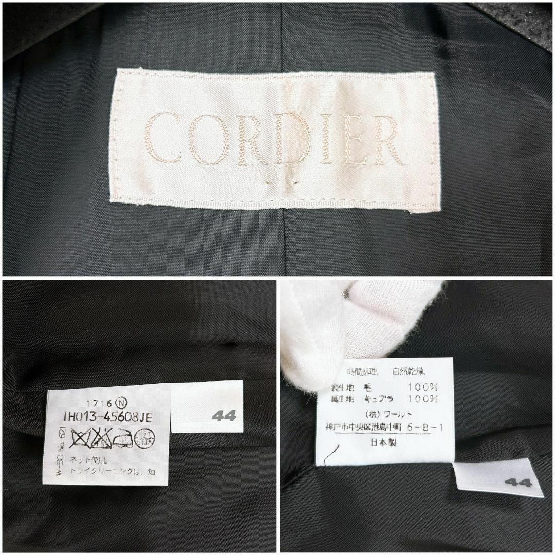 CORDIER(コルディア)の■大きいサイズ✨CORDIER 毛100 ハーフコート 日本製 ブラック 44 レディースのジャケット/アウター(その他)の商品写真