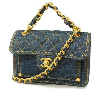 シャネル(CHANEL)の【4gc2765-g】シャネル ツーウェイバッグ/マトラッセ/チェーンショルダー/デニム/ブルー/ゴールド金具 【中古】 レディース(その他)