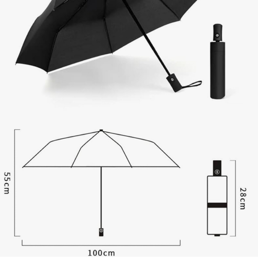 折りたたみ傘 ワンタッチ 自動開閉  メンズのファッション小物(傘)の商品写真