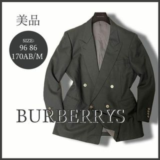 バーバリー(BURBERRY)の最高級 英・バーバリー  ダブルブレザー グレー 銀釦(ホース刻印) M 美品(テーラードジャケット)