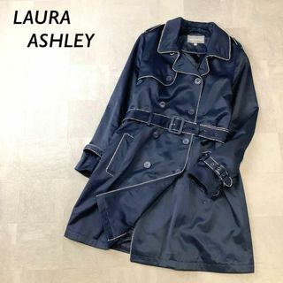 ローラアシュレイ(LAURA ASHLEY)のLAURA ASHLEY パイピング デザイン トレンチコート ネイビー(トレンチコート)