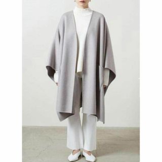 ユナイテッドアローズ(UNITED ARROWS)の〇【試着のみ】UNITED ARROWS ウール リバー ポンチョ ライトグレー(その他)