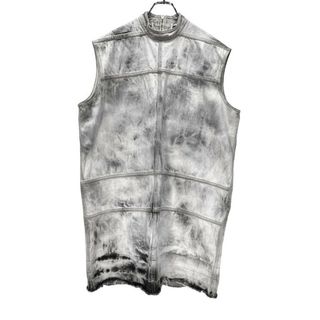 Rick Owens - Rick Owens 15SS ブリーチブラックデニムカットオフロングベスト ノースリーブ ジャケット ブルゾン リックオウエンス