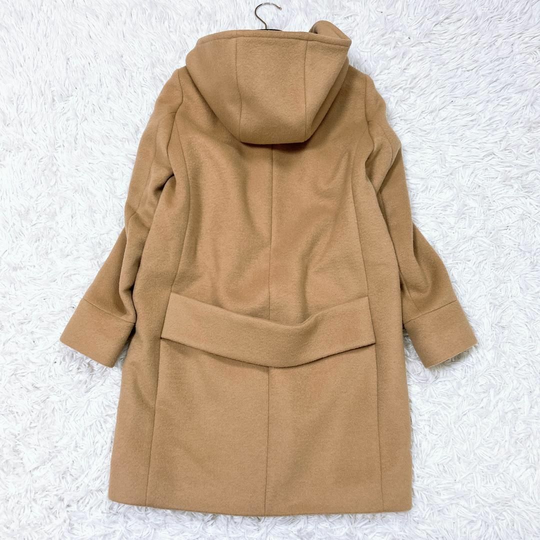 IENA(イエナ)のIENA 2way ノーカラーコート フーデットコート ウール ベージュ レディースのジャケット/アウター(その他)の商品写真