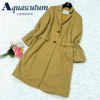 アクアスキュータム(AQUA SCUTUM)のAquascutum アクアスキュータム ウールロングコート イエローベージュ(その他)