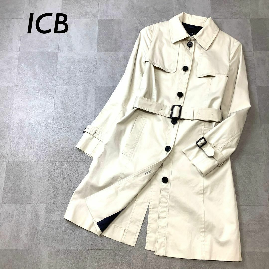 ICB(アイシービー)のICB コットン トレンチ コート ライト ベージュ レディースのジャケット/アウター(トレンチコート)の商品写真