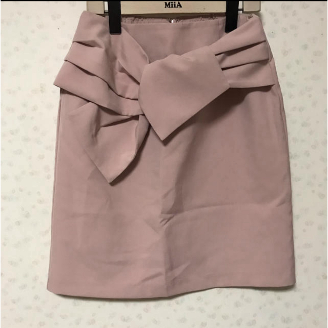 MIIA(ミーア)のMIIA♡ウエストビッグリボンタイトスカート レディースのスカート(ミニスカート)の商品写真