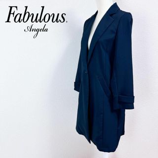 ファビュラスアンジェラ(Fabulous Angela)のFabulous Angela ワンボタン ロングコート ネイビー Fサイズ(その他)