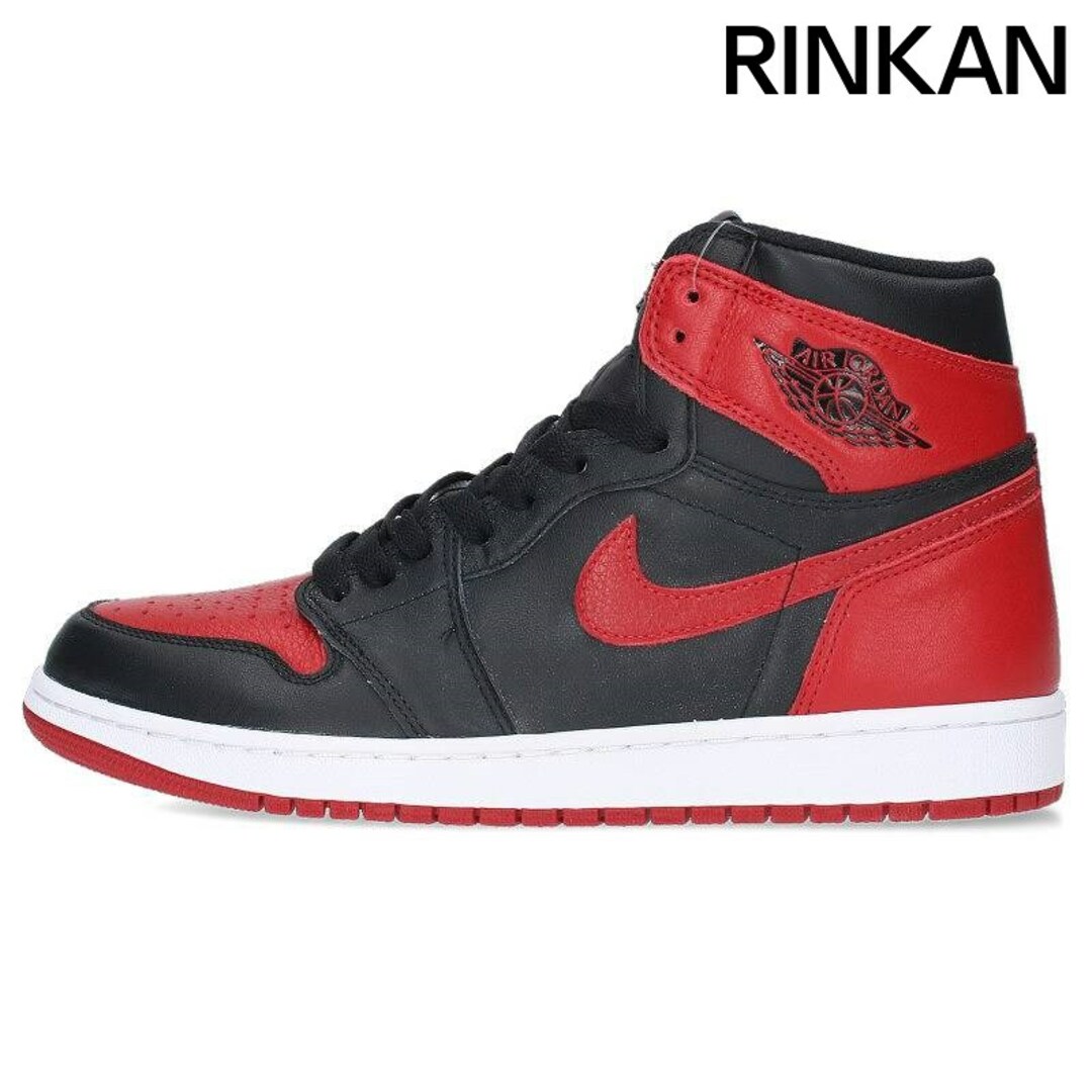 NIKE(ナイキ)のナイキ  AIR JORDAN 1 RETRO HIGH OG BANNED 555088-001 エアジョーダン1レトロハイオージーバンドスニーカー メンズ 27.5cm メンズの靴/シューズ(スニーカー)の商品写真