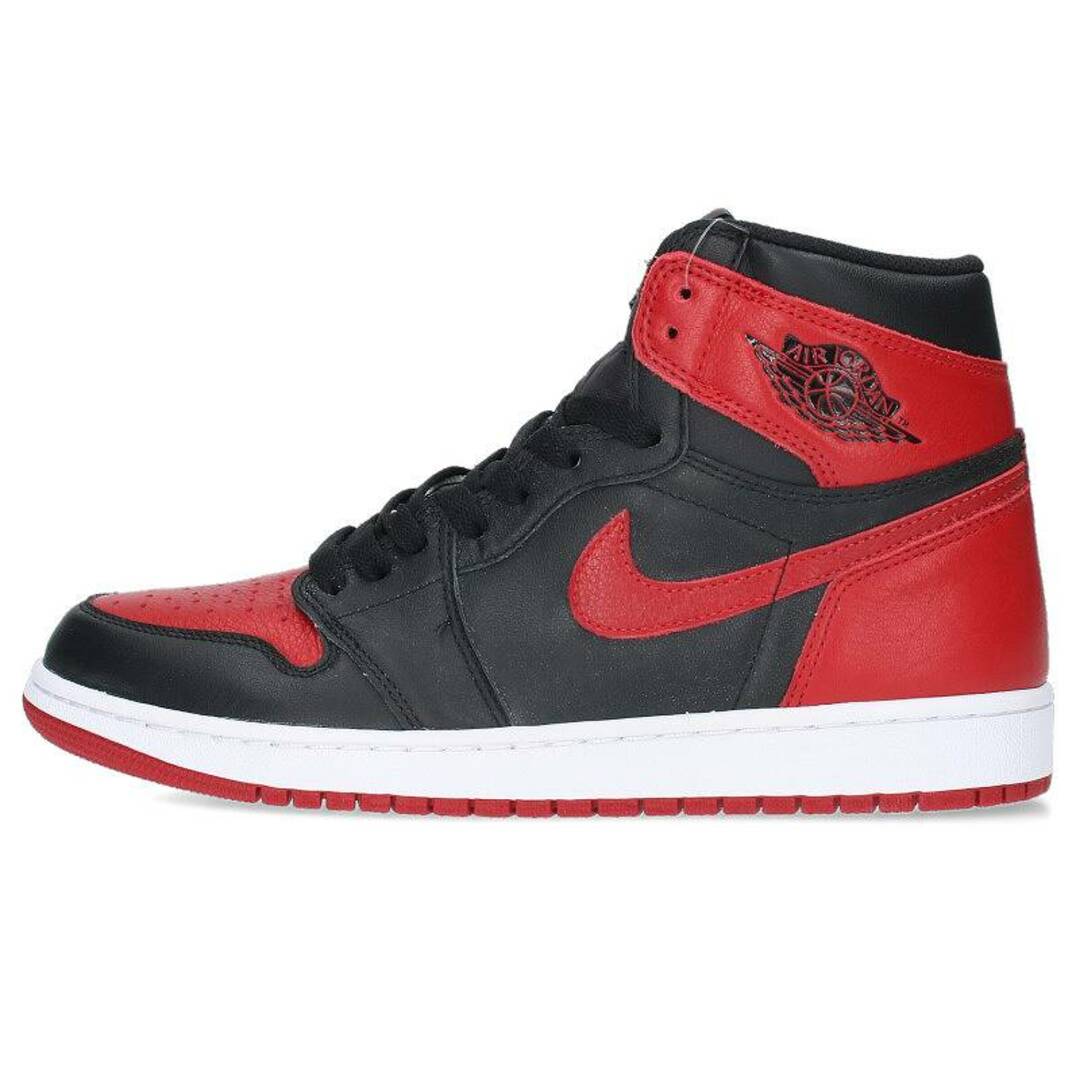 NIKE(ナイキ)のナイキ  AIR JORDAN 1 RETRO HIGH OG BANNED 555088-001 エアジョーダン1レトロハイオージーバンドスニーカー メンズ 27.5cm メンズの靴/シューズ(スニーカー)の商品写真