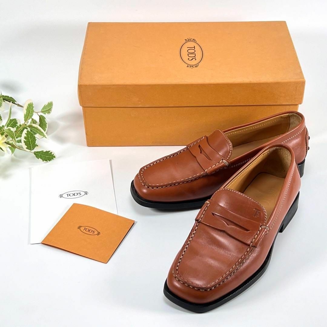 TOD'S - TODS コインローファー ブラウン 茶色 21cm レザー 靴 TOD'S - TODS コインローファー ブラウン 茶色 21cm レザー 靴