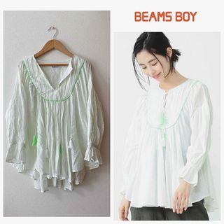 ビームスボーイ(BEAMS BOY)のBEAMSBOY×trepied /刺し子ピンタックスモック(シャツ/ブラウス(長袖/七分))