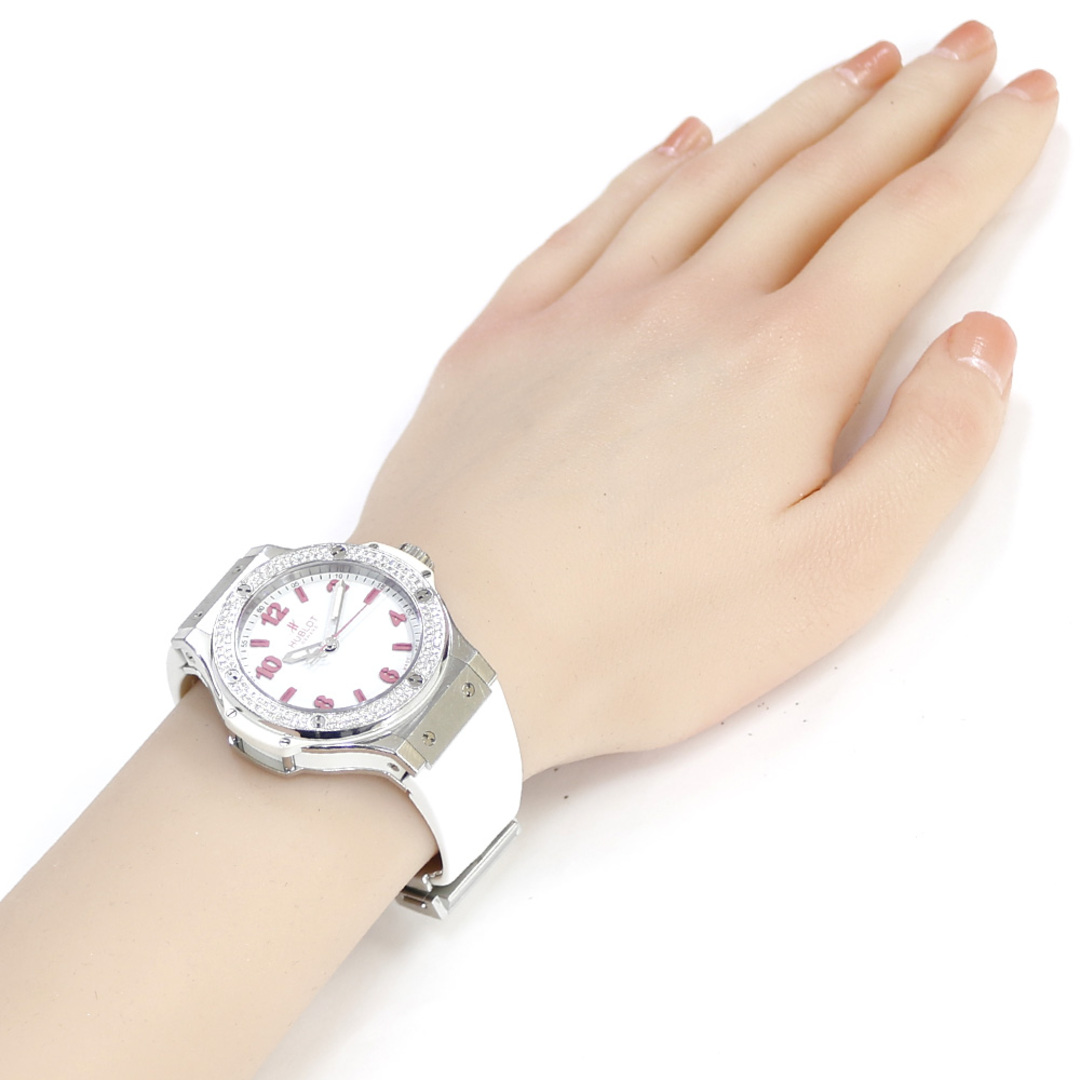 HUBLOT(ウブロ)のウブロ ビッグバン 腕時計 時計 ステンレススチール 361.SE.2090.RW.1104.NAS11 クオーツ レディース 1年保証 HUBLOT  中古 レディースのファッション小物(腕時計)の商品写真