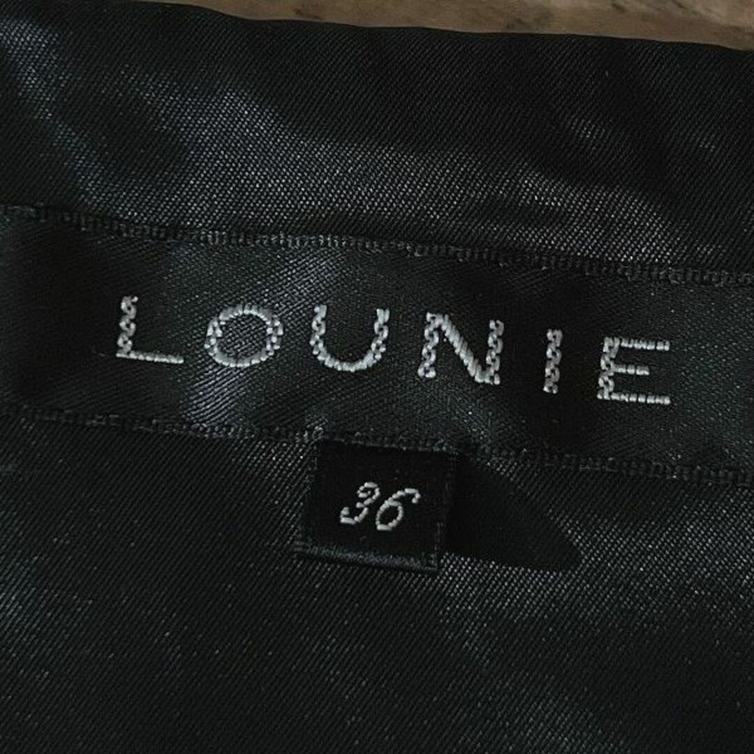 LOUNIE(ルーニィ)のG② 美品 ルーニィ 黒白 編み込み ツイード ウール ニット カットソー S レディースのトップス(ニット/セーター)の商品写真