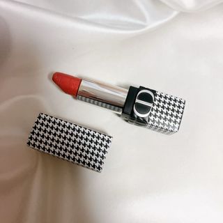 Dior - ルージュディオール　DIOR 525 シェリーメタリック　限定　千鳥格子柄ケース