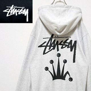 ステューシー(STUSSY)の超人気デザイン ステューシー 希少デザイン パーカー 両面 バックプリント(パーカー)